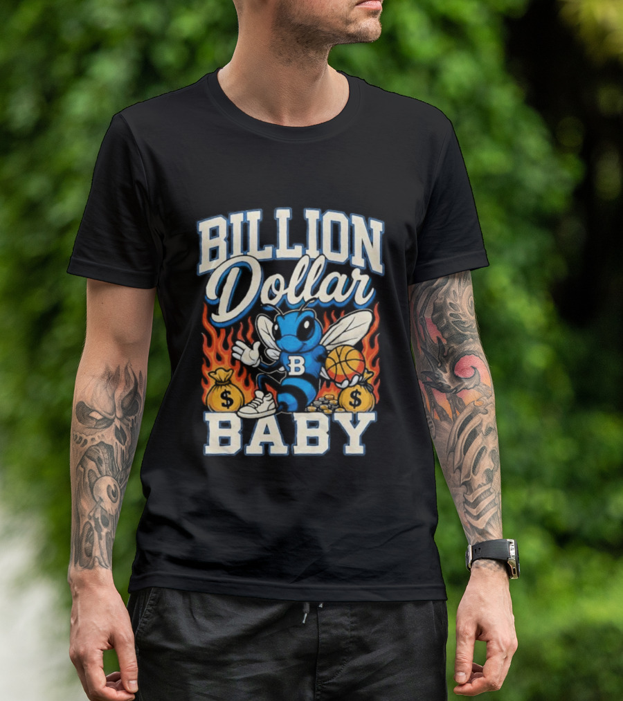 Billion Dollar Baby Hornets Mascot Fire And Moneybags T-Shirt