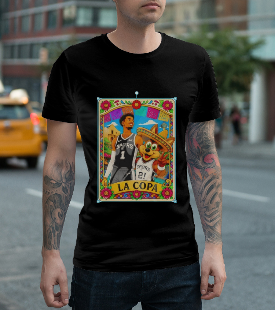 Original Victor Wembanyama Coyote Mexico La Copa San Antonio Spurs Basketball T-Shirt