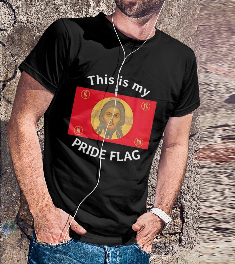 This Is My Pride Flag Jesus Icon Red Yellow T-Shirt