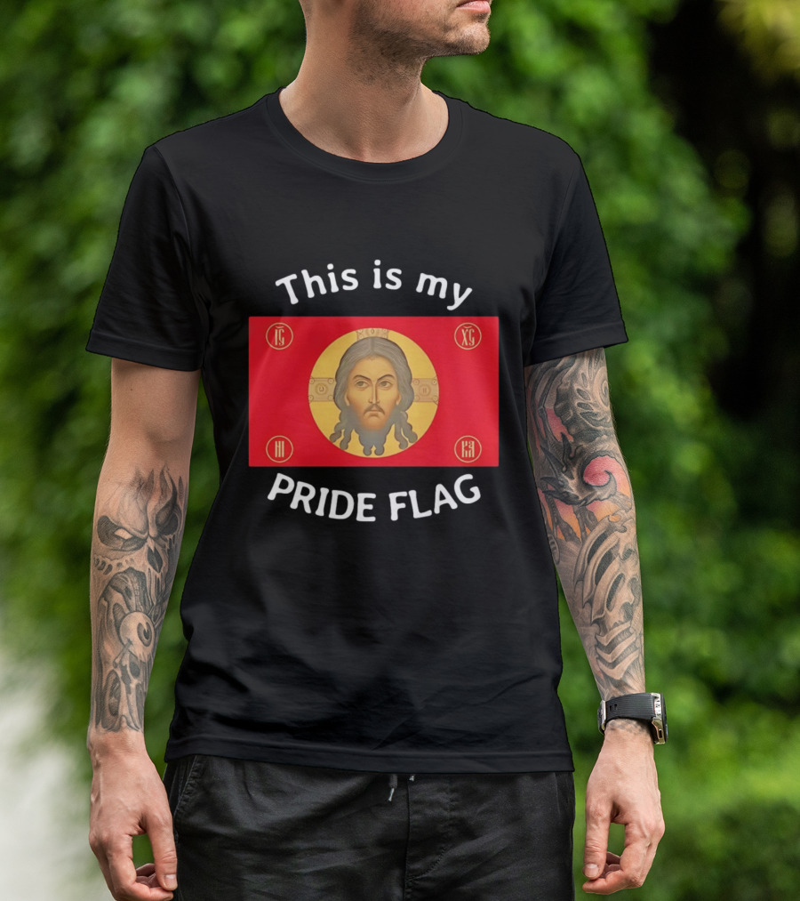 This Is My Pride Flag Jesus Icon Red Yellow T-Shirt