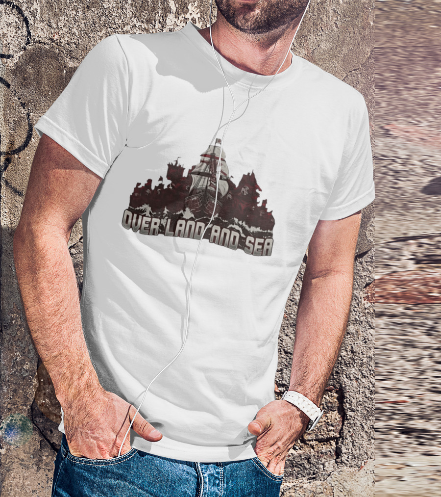 Arsenal FC Over Land And Sea Pirate Ship T-Shirt