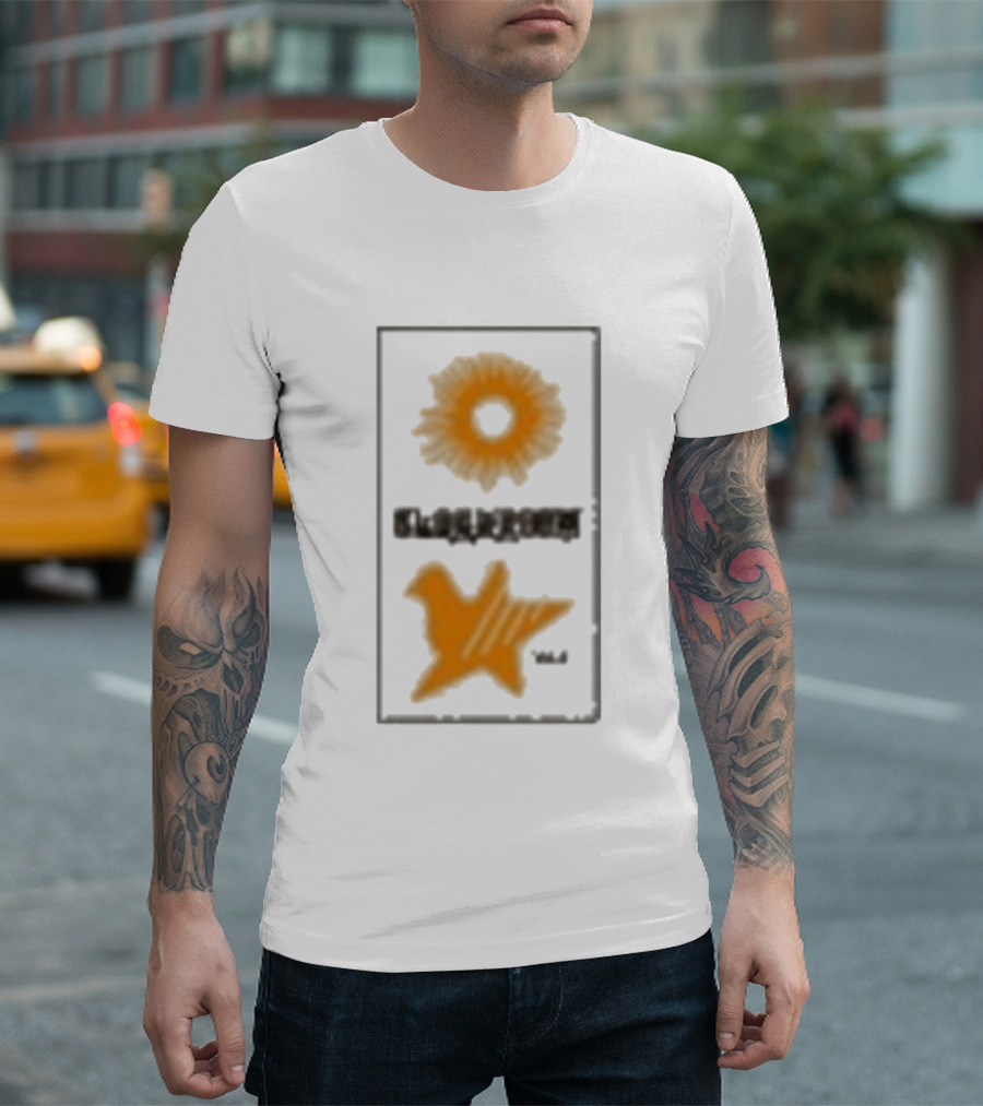 Closed Casket Activities Cloakroom Muff Starburst Bird Symbol Orange T-Shirt