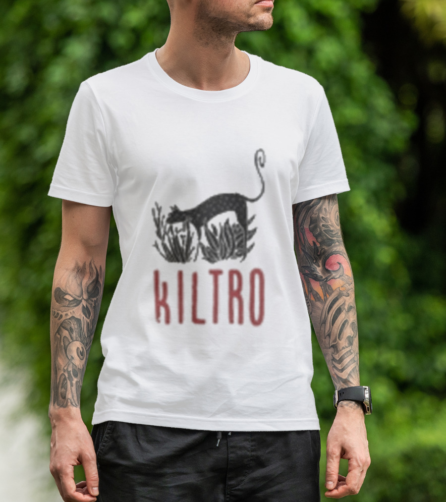 Kiltro Wolf Dog Text With Stylized Canine T-Shirt