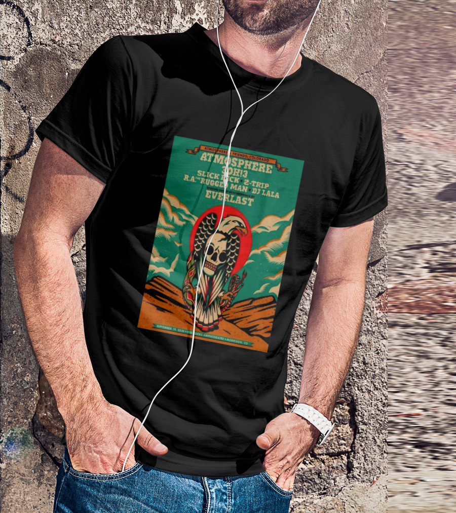 Atmosphere Friends Colorado 2026 Red Rocks Amphitheatre Morrison Concert Slick Rick Everlast 30h13 T-Shirt