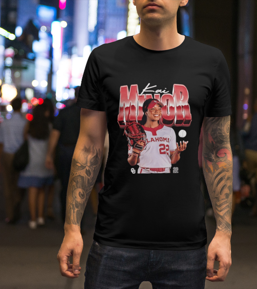 Kai Minor Oklahoma 22 Sooners Softball Player T-Shirt