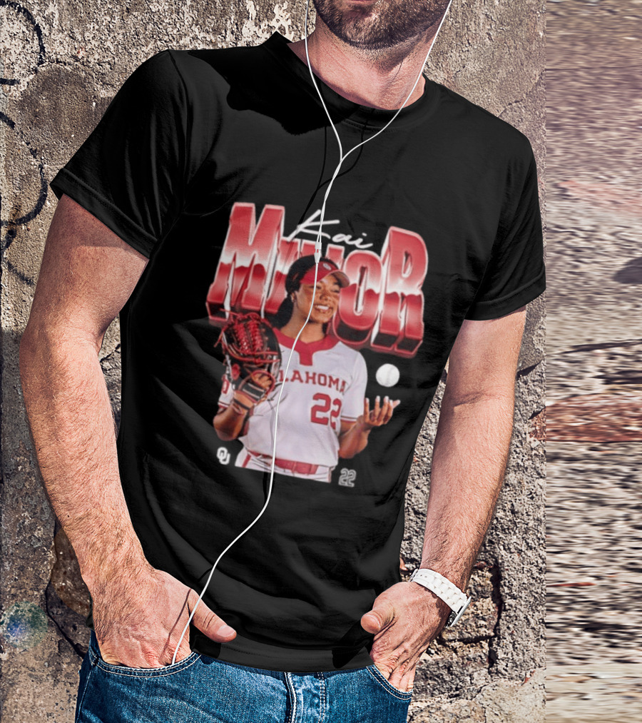 Kai Minor Oklahoma 22 Sooners Softball Player T-Shirt