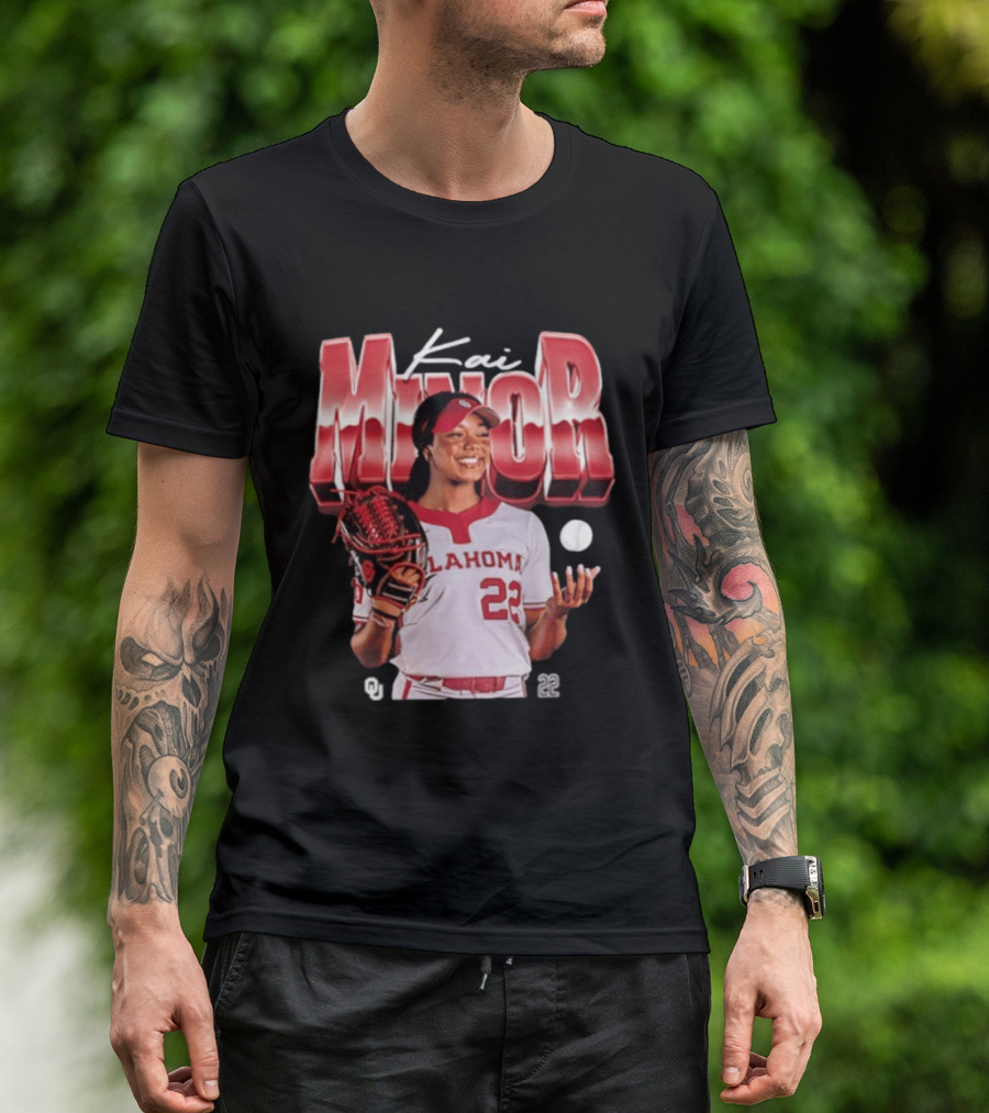 Kai Minor Oklahoma 22 Sooners Softball Player T-Shirt
