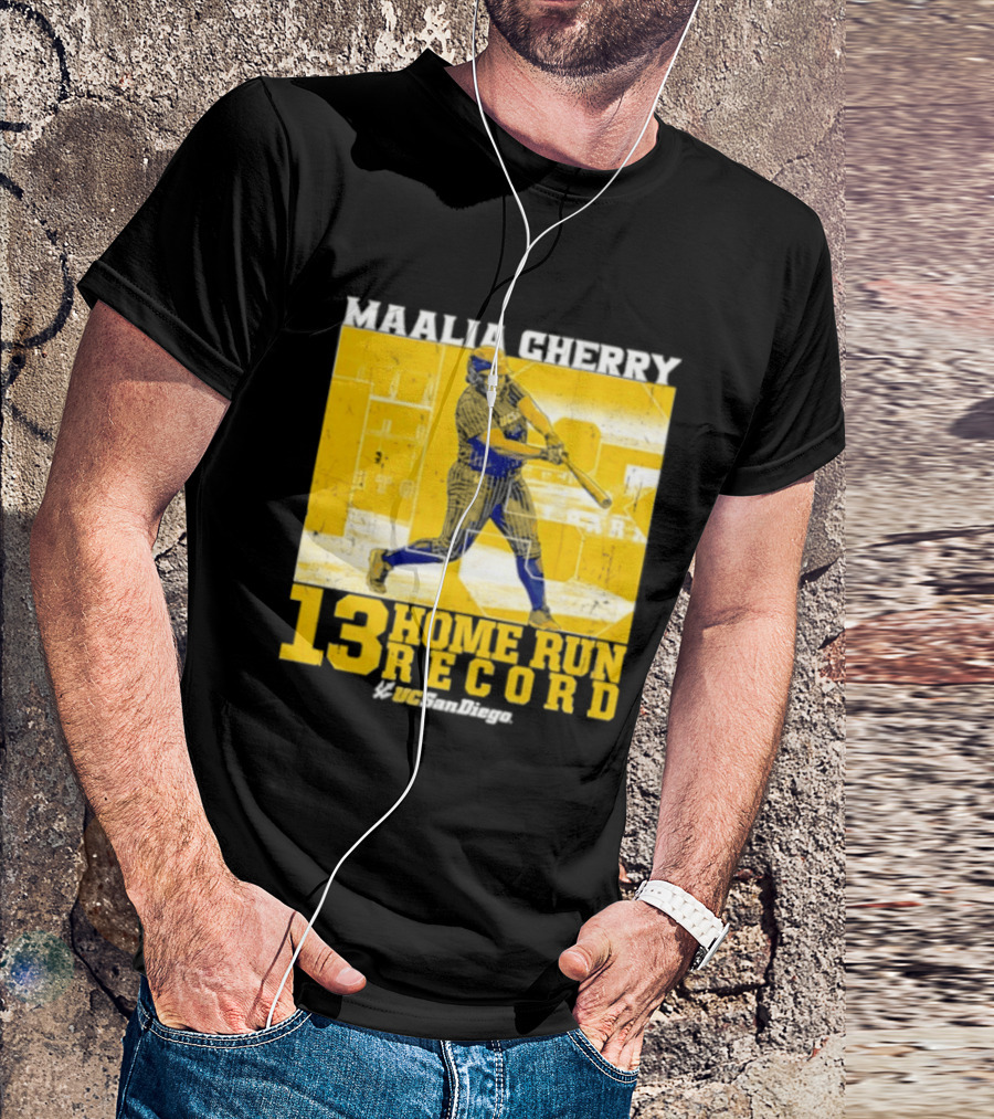 Maalia Cherry UC San Diego 13 Home Run Record T-Shirt