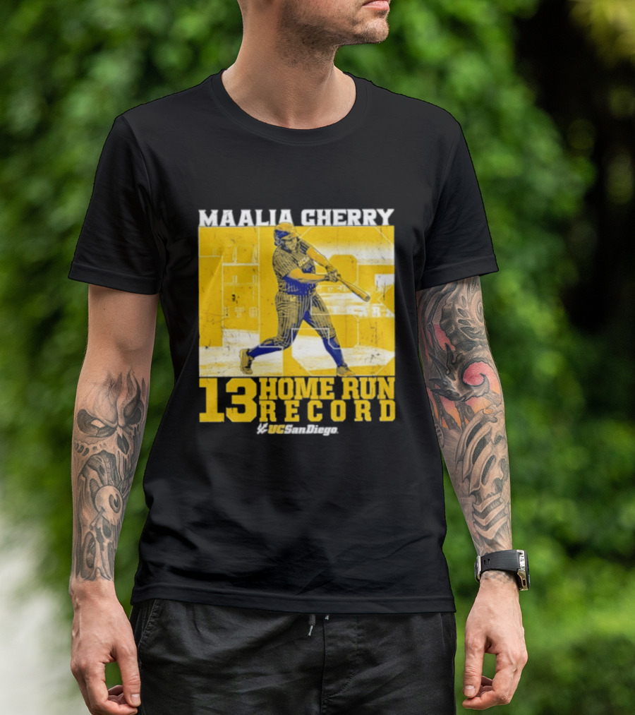 Maalia Cherry UC San Diego 13 Home Run Record T-Shirt