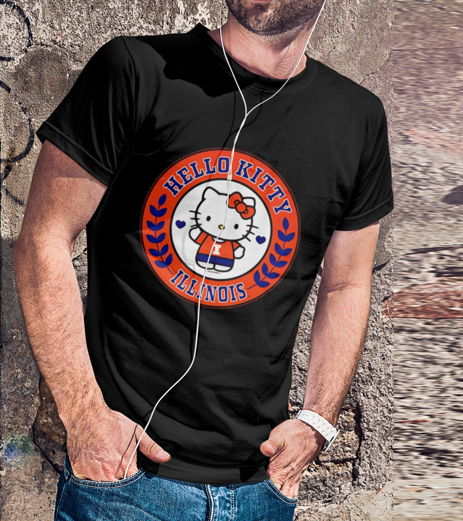 Hello Kitty Illinois I Fighting Illini T-Shirt