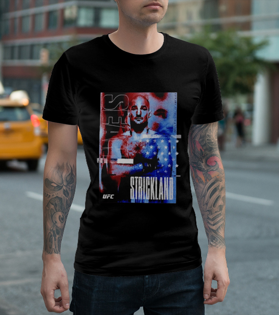 Sean Strickland UFC Fighter American Flag T-Shirt