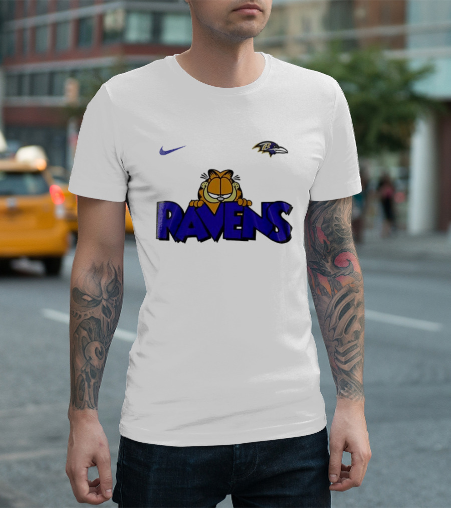 Baltimore Ravens Nike Garfield Crossover Ravens T-Shirt