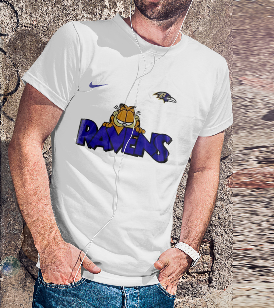 Baltimore Ravens Nike Garfield Crossover Ravens T-Shirt