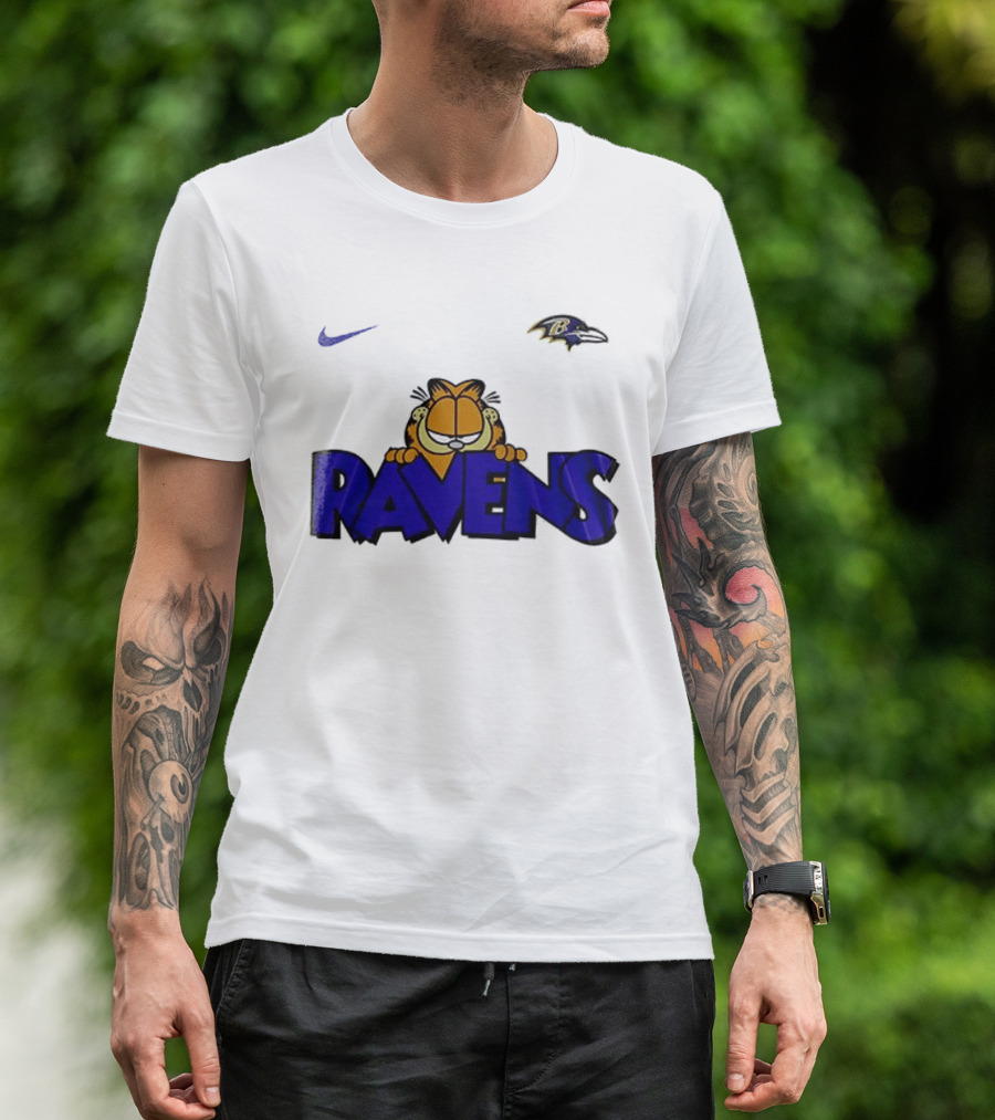 Baltimore Ravens Nike Garfield Crossover Ravens T-Shirt
