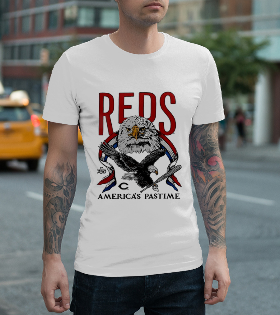 Cincinnati Reds Eagles 250th America's Pastime 2026 T-Shirt
