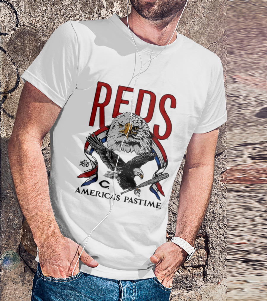 Cincinnati Reds Eagles 250th America's Pastime 2026 T-Shirt