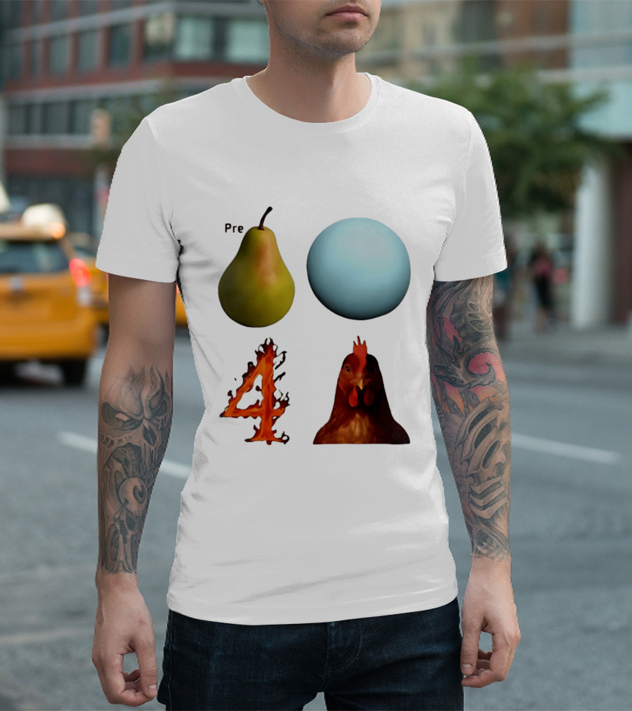 Prepare Pear Sphere Flame 4 Chicken T-Shirt