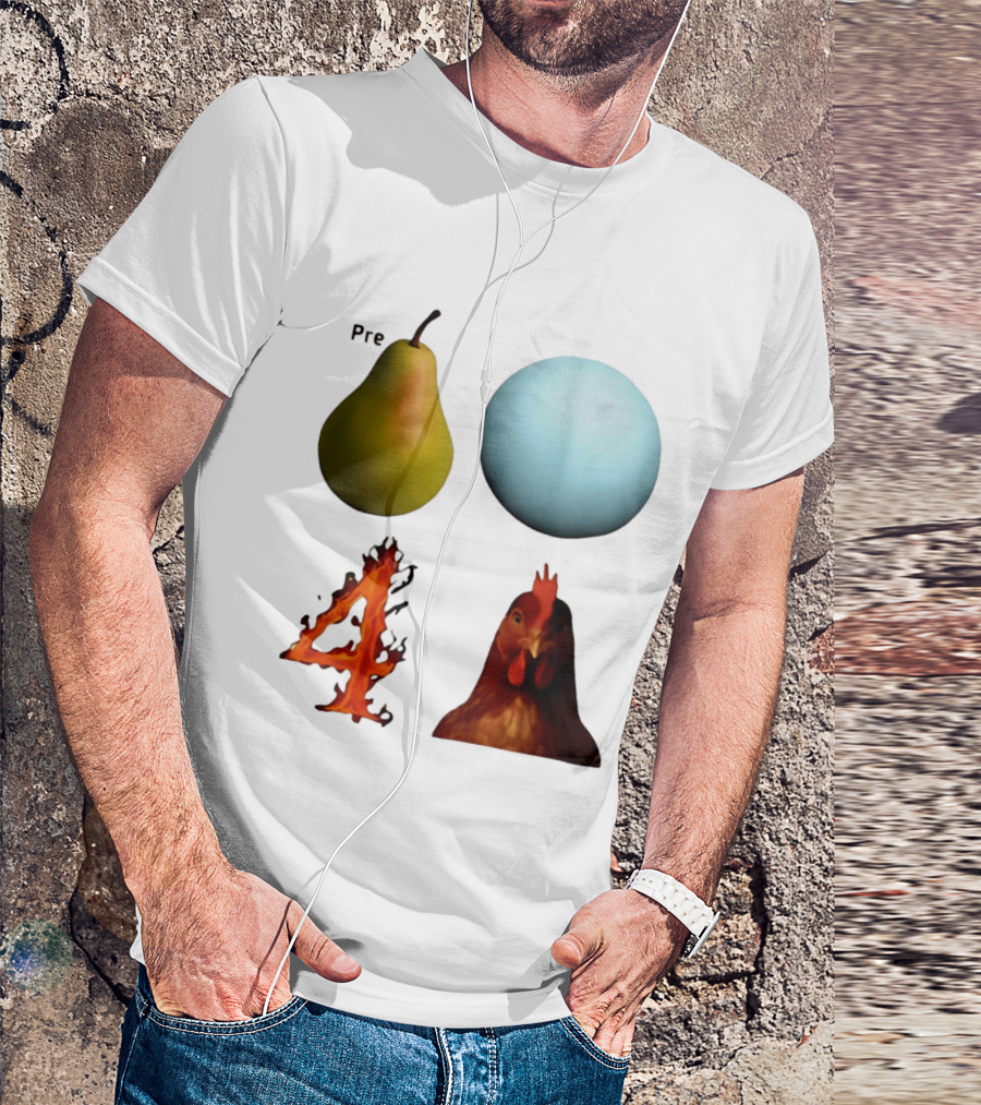 Prepare Pear Sphere Flame 4 Chicken T-Shirt