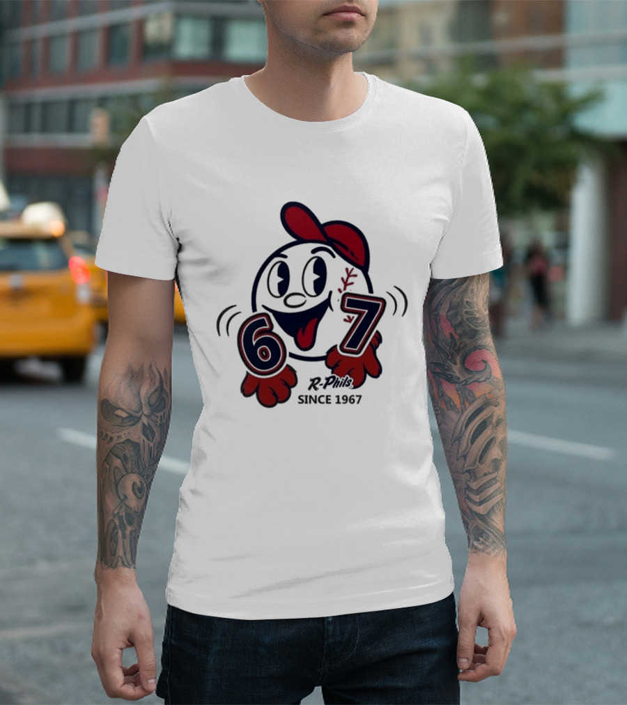 Reading Fightin Phils R Phils Character 67 Since 1967 T-Shirt