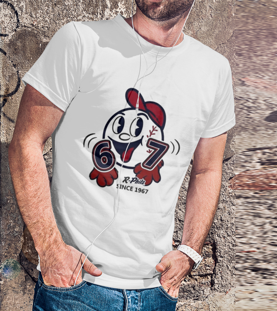 Reading Fightin Phils R Phils Character 67 Since 1967 T-Shirt