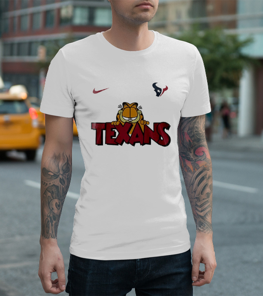 Nike Houston Texans Orange Cat Pose T-Shirt