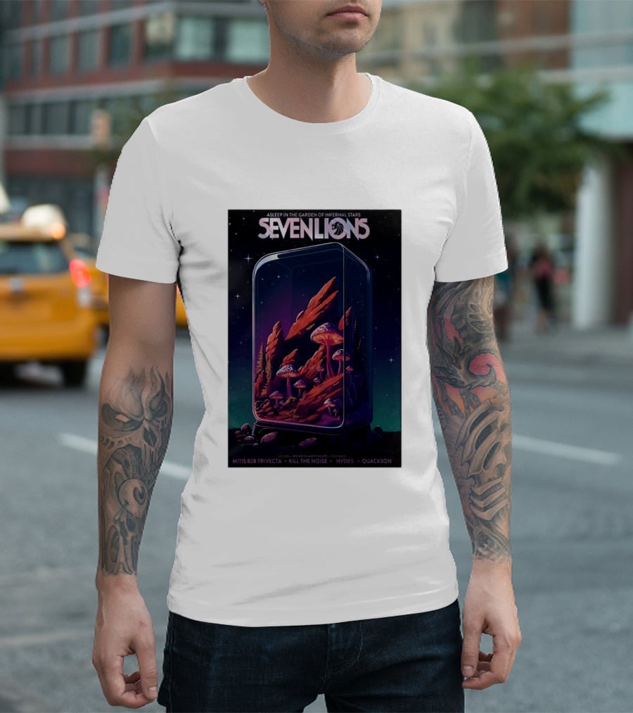 Seven Lions Asleep In The Garden Of Infernal Stars Red Rocks Amphitheatre May 22 2026 T-Shirt