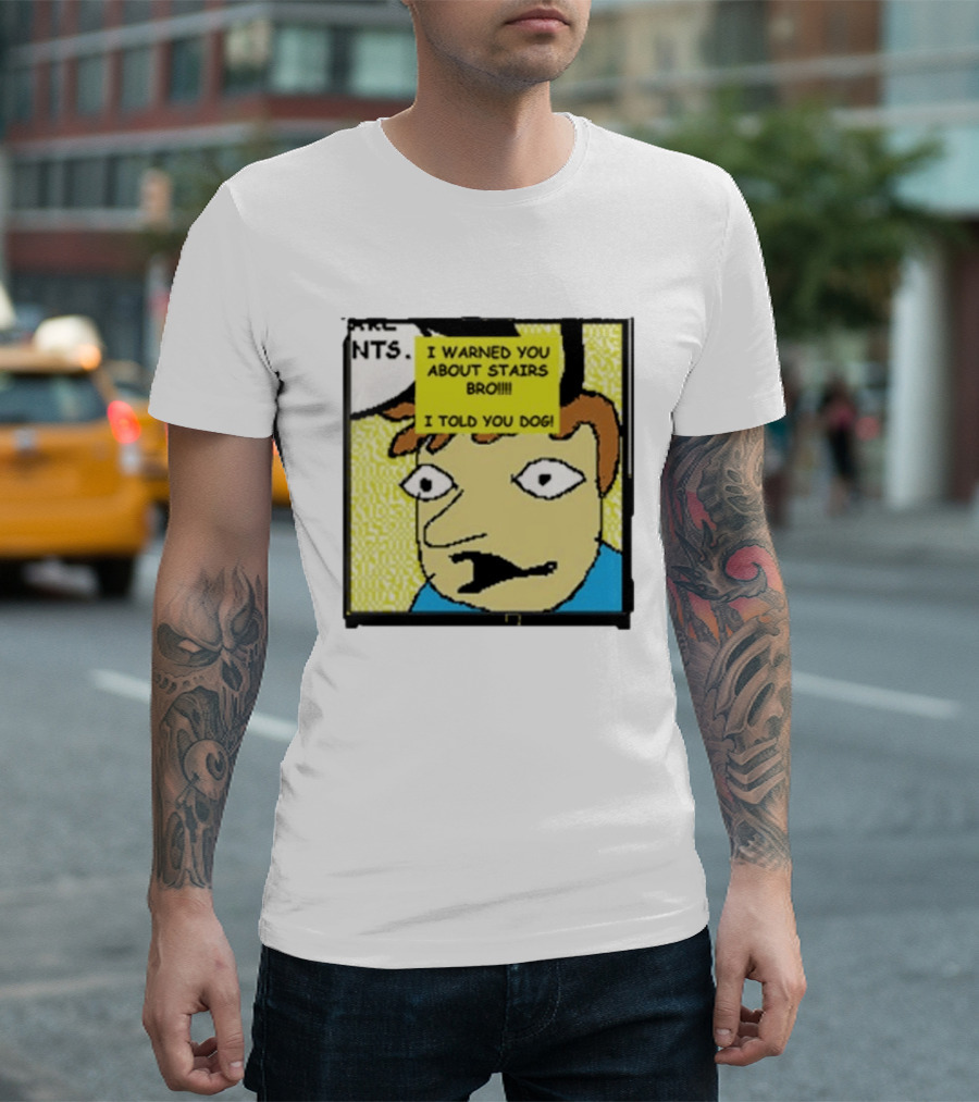 I Warned You About Stairs Bro I Told You Dog Meme Comic Panel T-Shirt