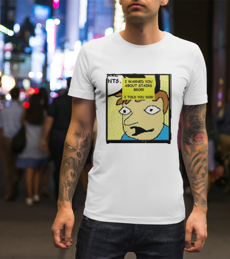 I Warned You About Stairs Bro I Told You Dog Meme Comic Panel T-Shirt
