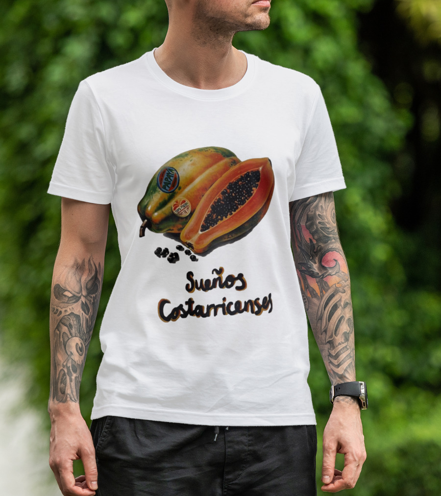 Sueños Costarricenses Papaya Pura Vida Tropical Fruit Dreams Costa Rican T-Shirt
