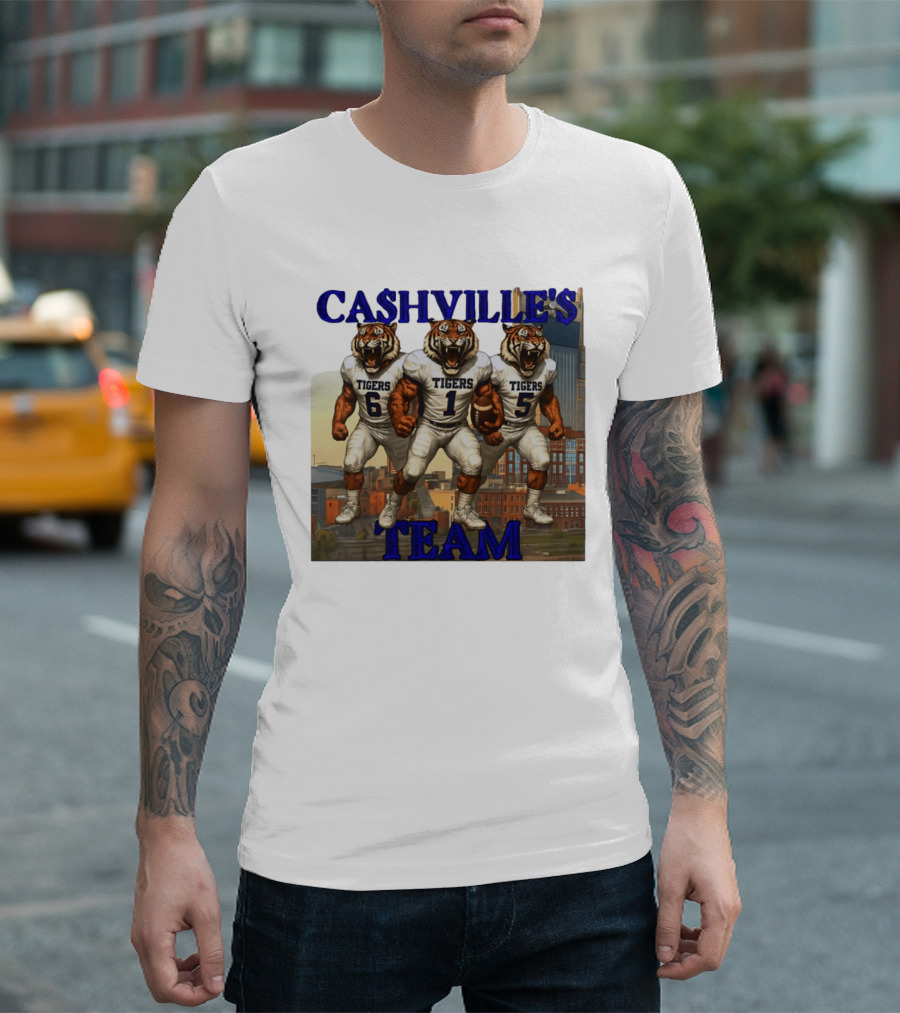 Cashville's Team Tennessee State Tigers Football Trio T-Shirt