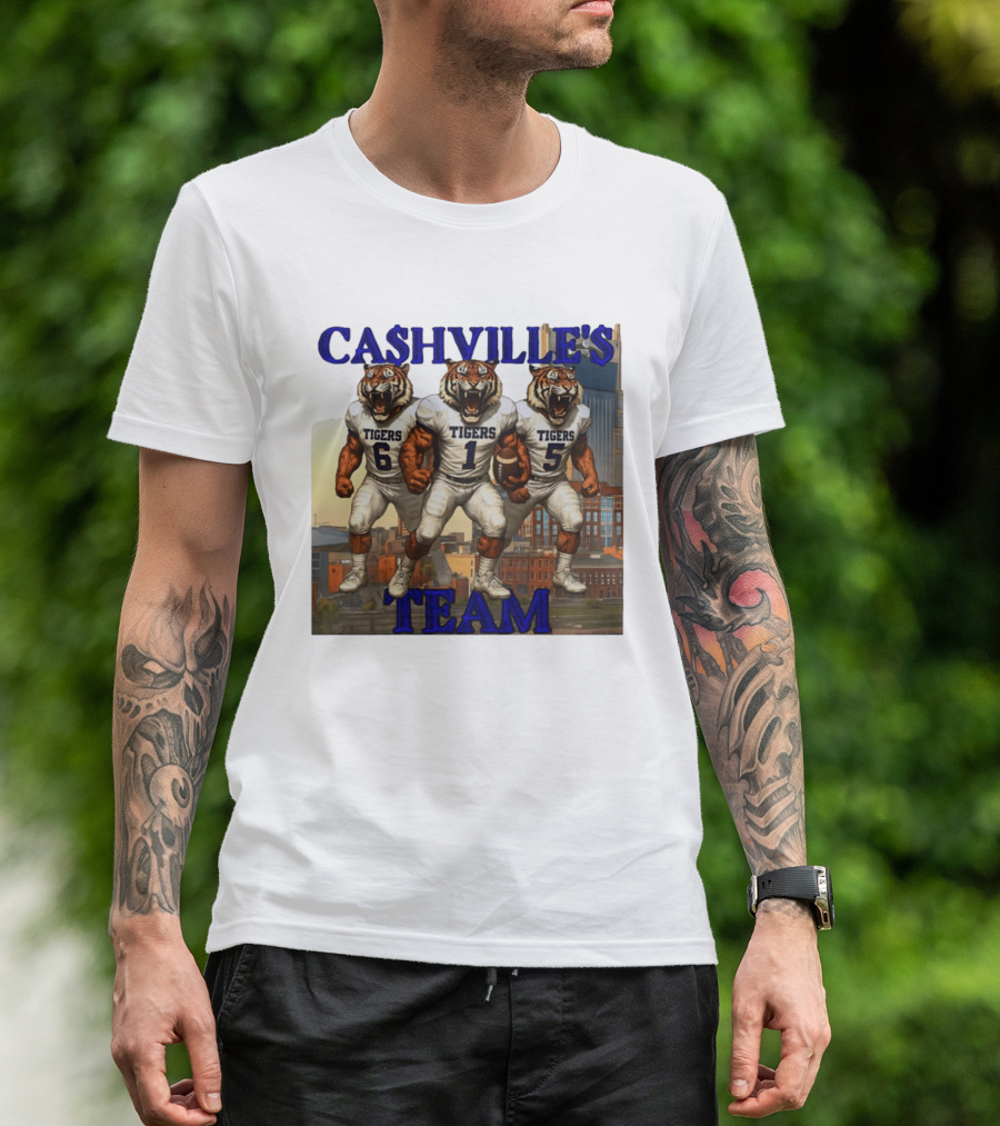 Cashville's Team Tennessee State Tigers Football Trio T-Shirt