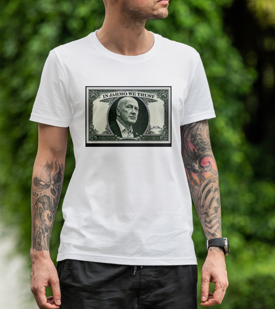 In Jarmo We Trust Dollar Bill Buffalo Sabres Jarmo Kekalainen T-Shirt