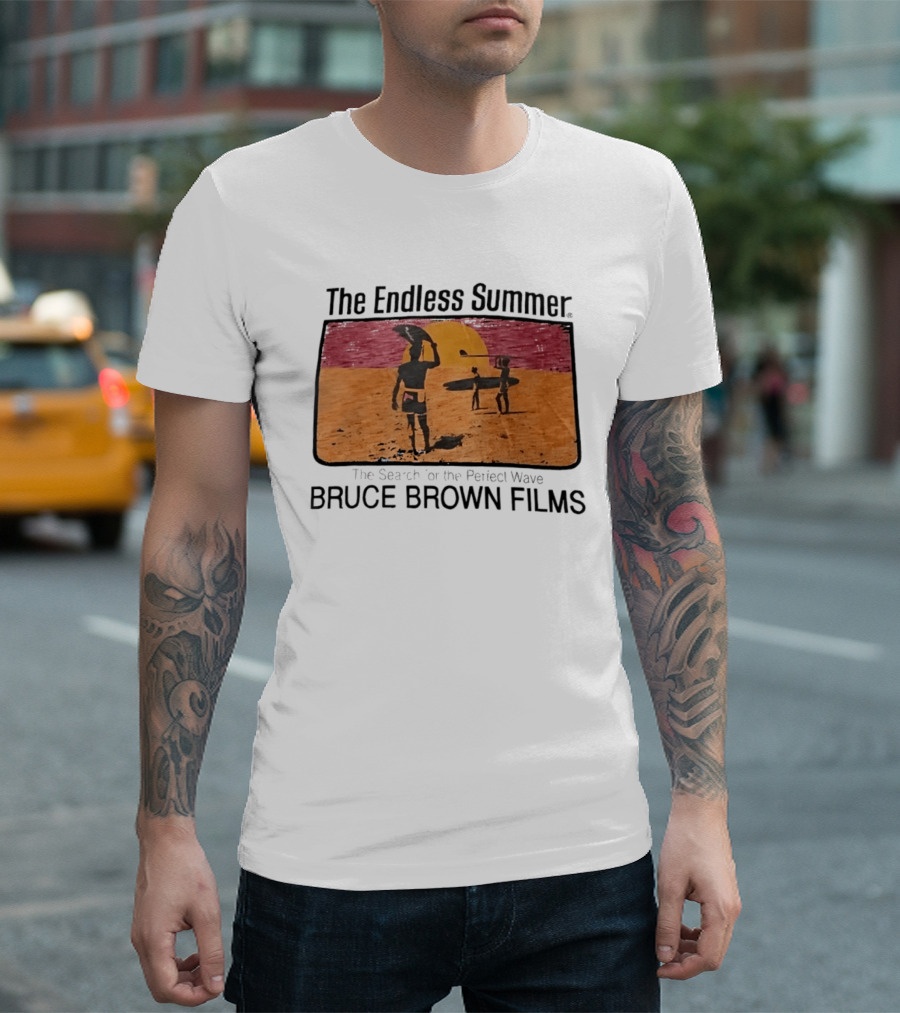The Endless Summer The Search For The Perfect Wave Bruce Brown Films Surfers Sunset Scene T-Shirt
