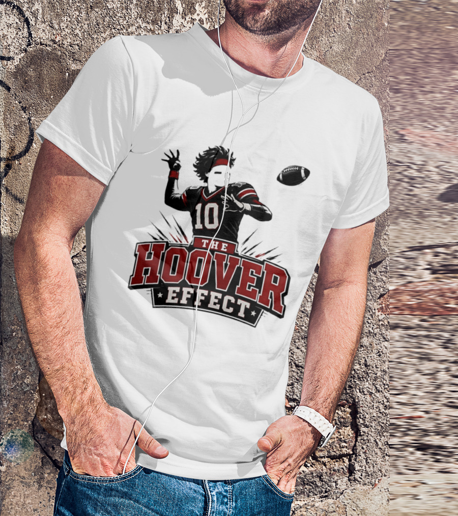 The Hoover Effect Football Player 10 Throwing Action T-Shirt