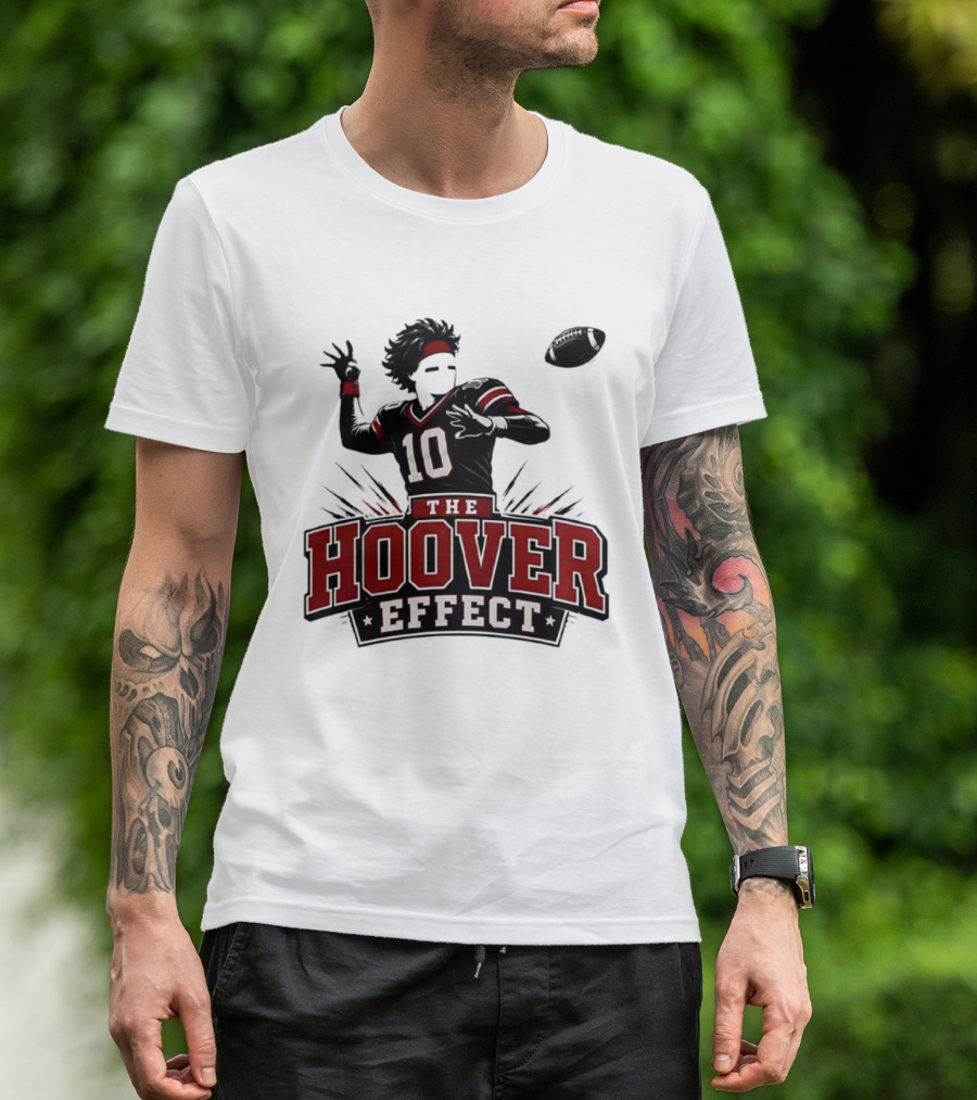 The Hoover Effect Football Player 10 Throwing Action T-Shirt