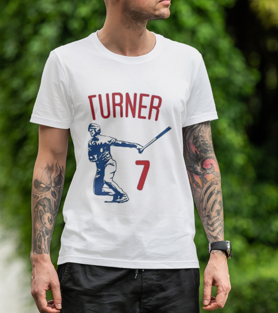 Turner Player 7 Baseball Batter T-Shirt