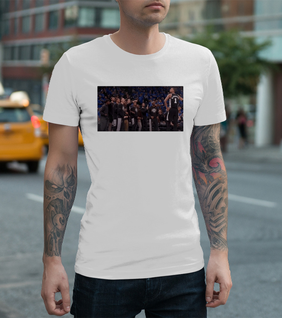 Victor Wembanyama Cold Celebration Against OKC In Black Jersey T-Shirt