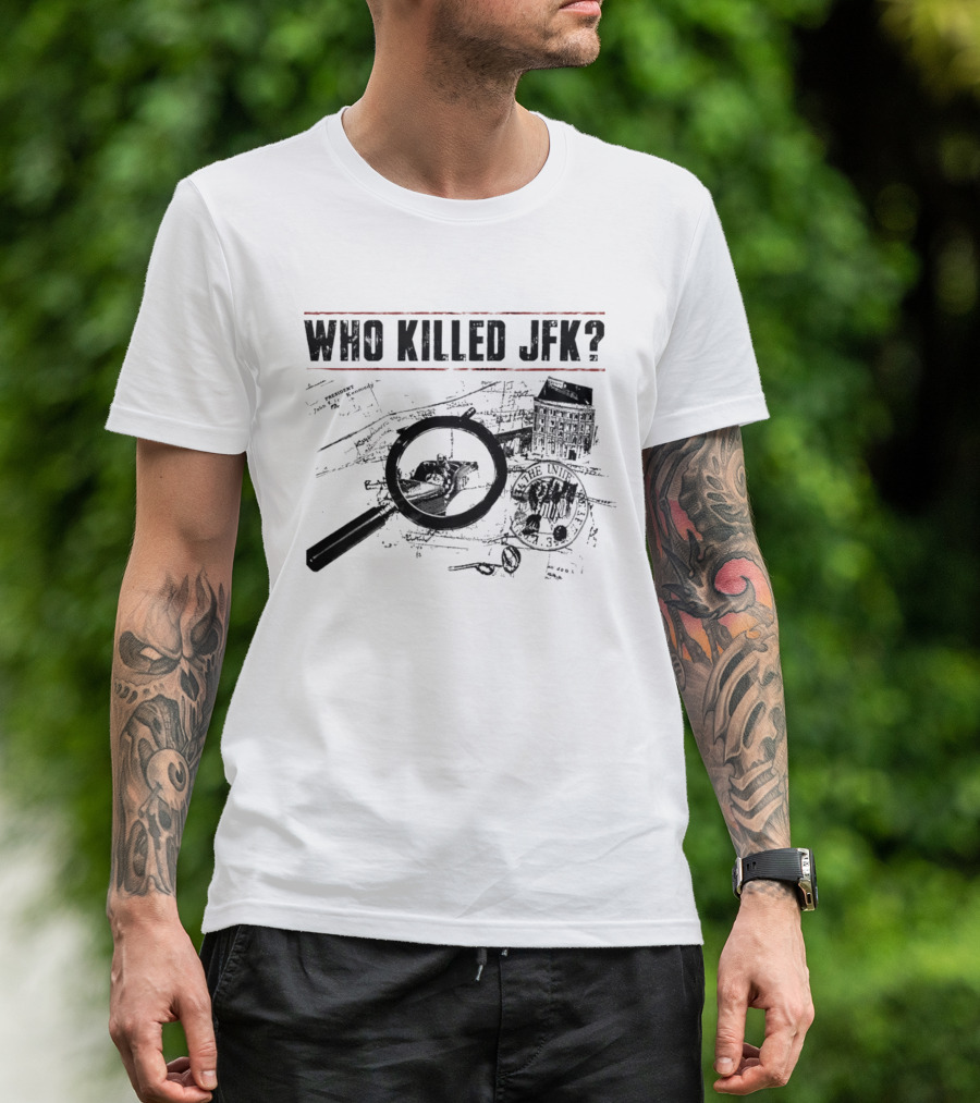 Who Killed JFK Investigation Files Magnifying Glass Blueprint T-Shirt