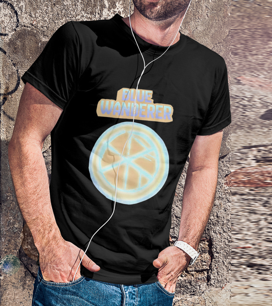 Blue Wanderer Basketball Neon Glow Circle T-Shirt