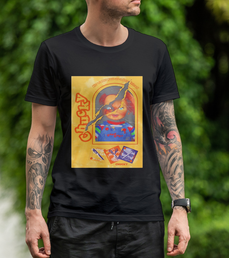 Chucky He Wants You As A Best Friend Good Guys Doll Box T-Shirt