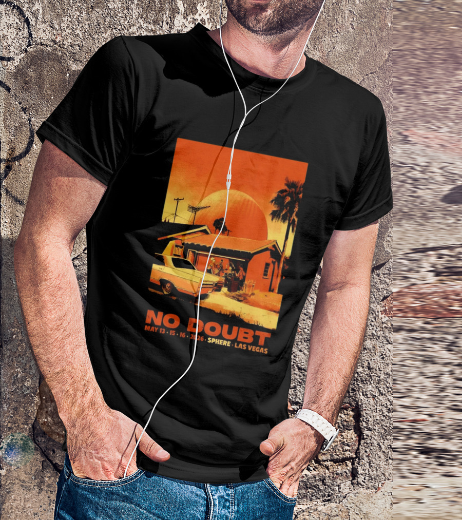 No Doubt May 13 15 16 2026 Sphere Las Vegas Vintage Car Retro Sunset T-Shirt