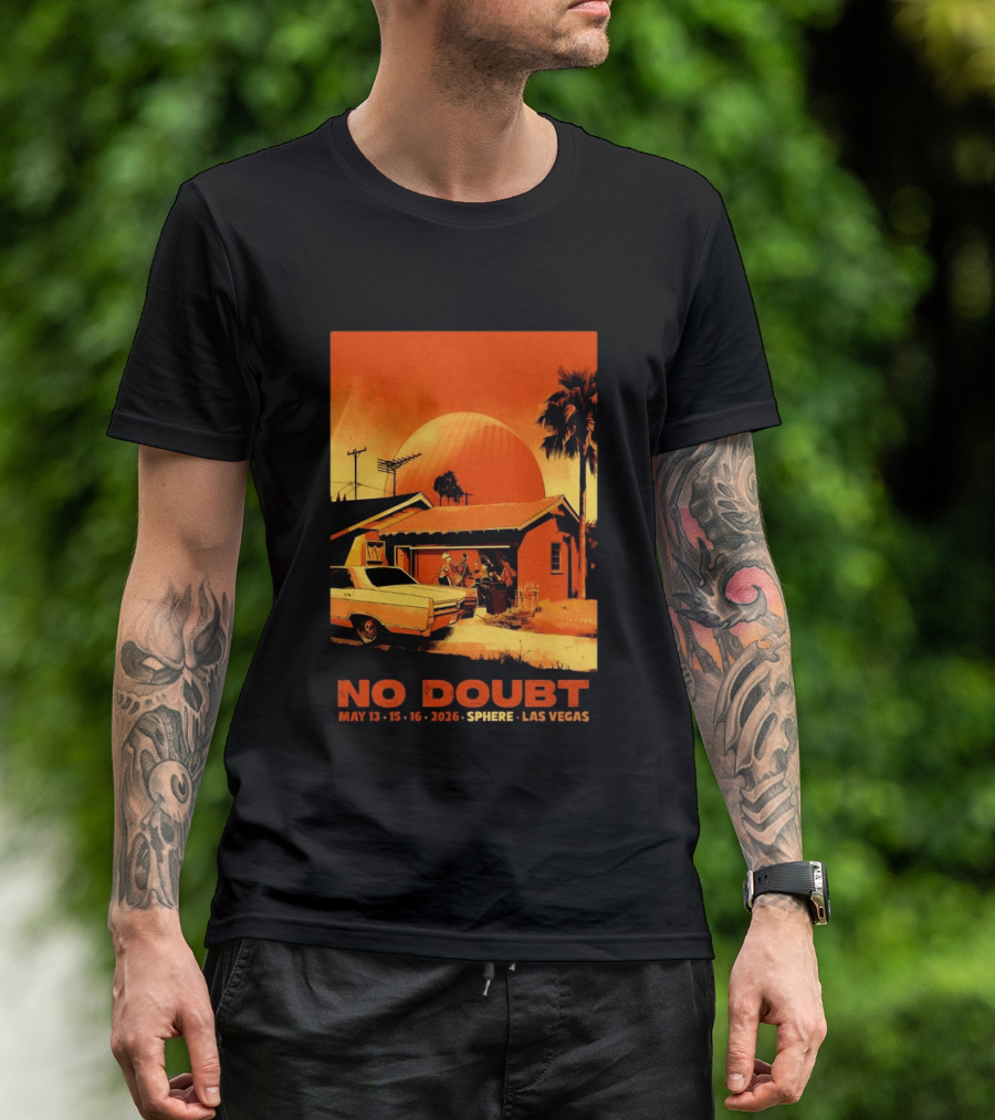 No Doubt May 13 15 16 2026 Sphere Las Vegas Vintage Car Retro Sunset T-Shirt