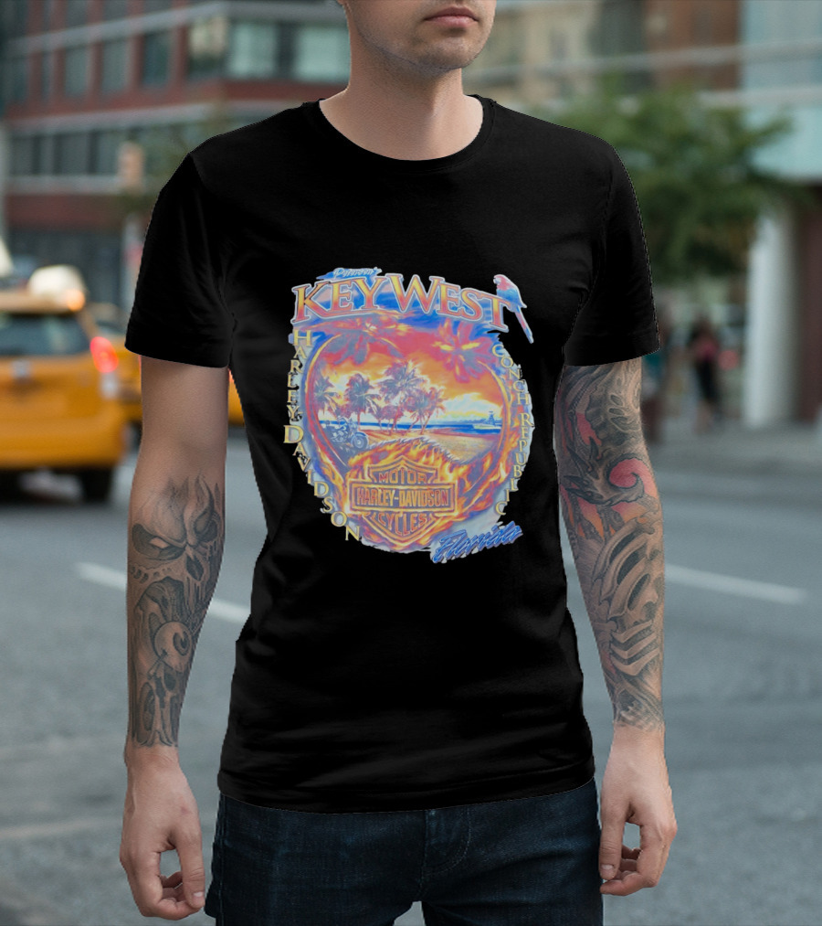 Peterson Key West Harley Davidson Conch Republic Motorcycles Florida T-Shirt