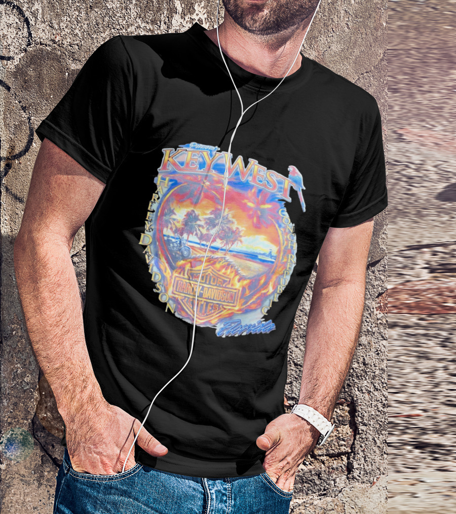Peterson Key West Harley Davidson Conch Republic Motorcycles Florida T-Shirt