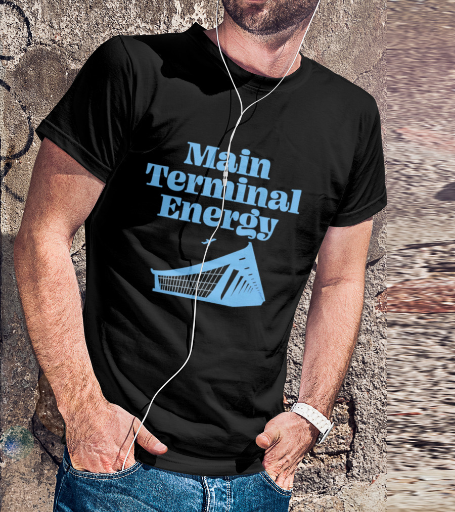 Main Terminal Energy Airport Vibes Airplane T-Shirt
