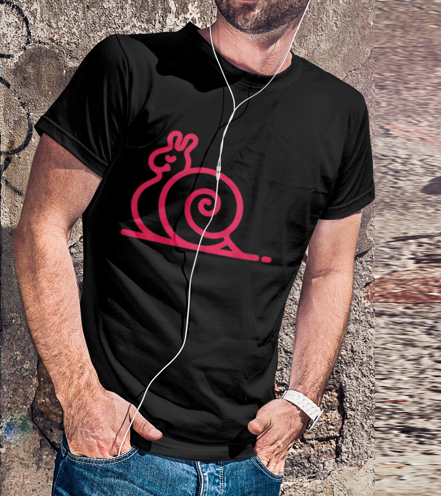 Snail Neon Spiral Heart T-Shirt