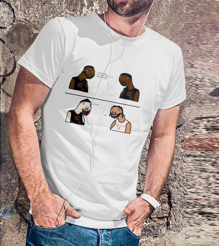 Cleveland Cavaliers New York Knicks Dean Wade Brunson Stopper NBA Paint T-Shirt