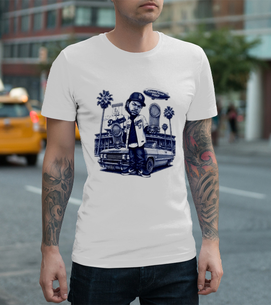 Ice Cube Los Angeles Dodgers Champion Good Year Pimp T-Shirt