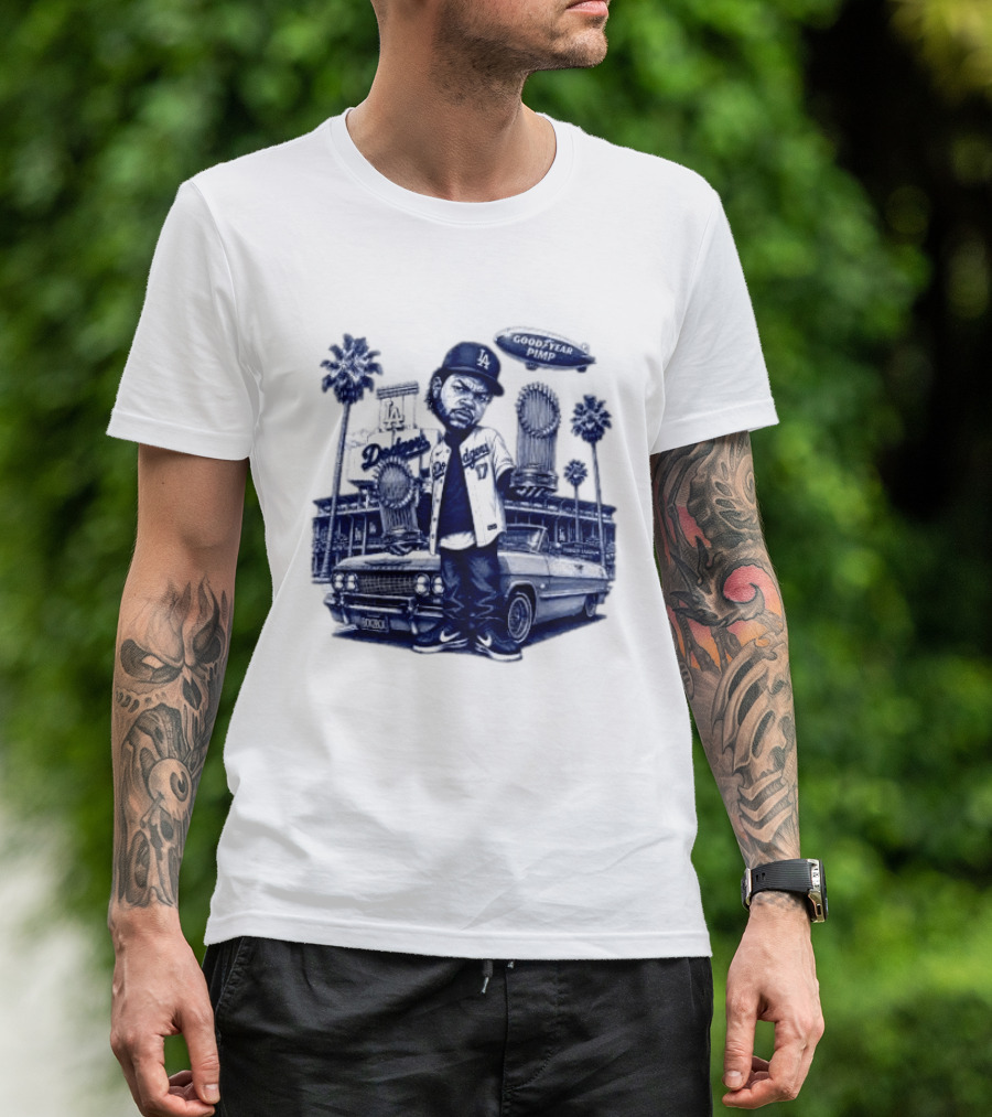 Ice Cube Los Angeles Dodgers Champion Good Year Pimp T-Shirt