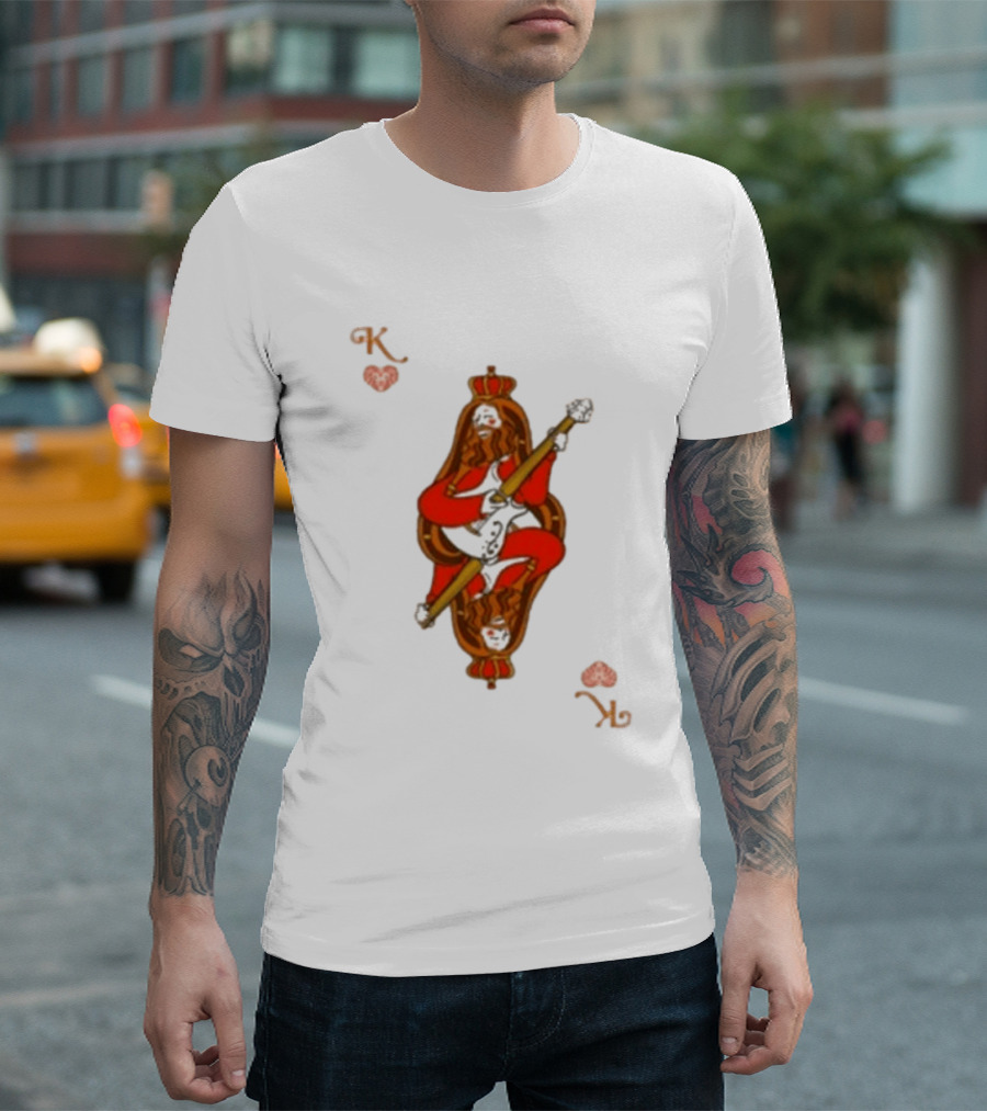 Mike Love King Of Hearts Cream Playing Guitar T-Shirt